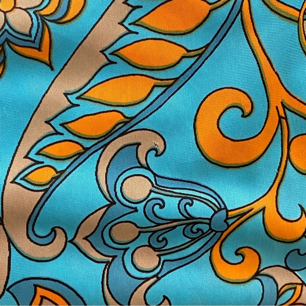Vintage Dress Small Fall Saks Fifth Avenue 60s Crochet Boho 70s Retro Paisley - Picture 16 of 16